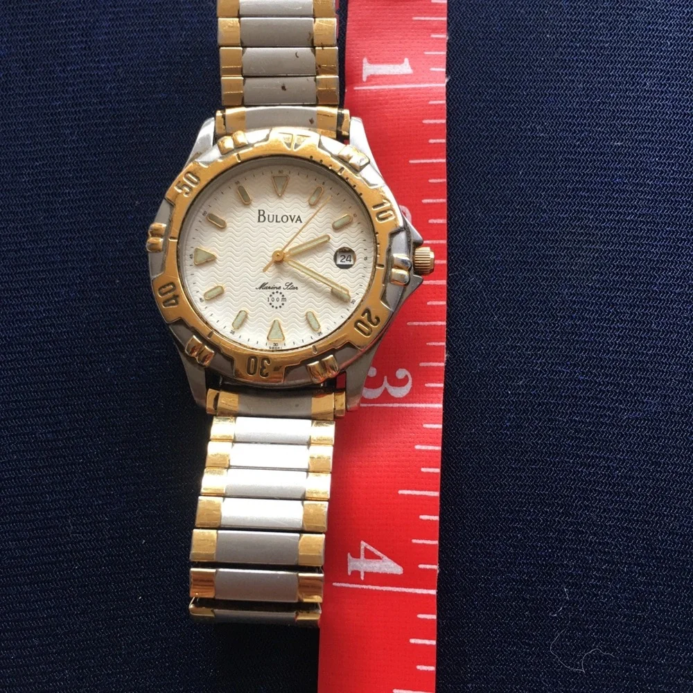 Bulova Men's Two-Tone Gold & Silver Marine Star Watch